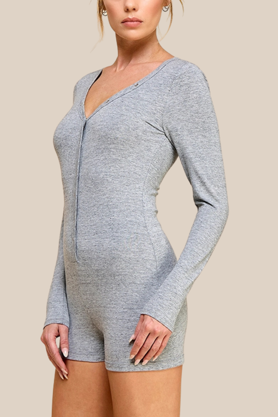 INDIGO LOUNGE ROMPER - GREY  Monomin