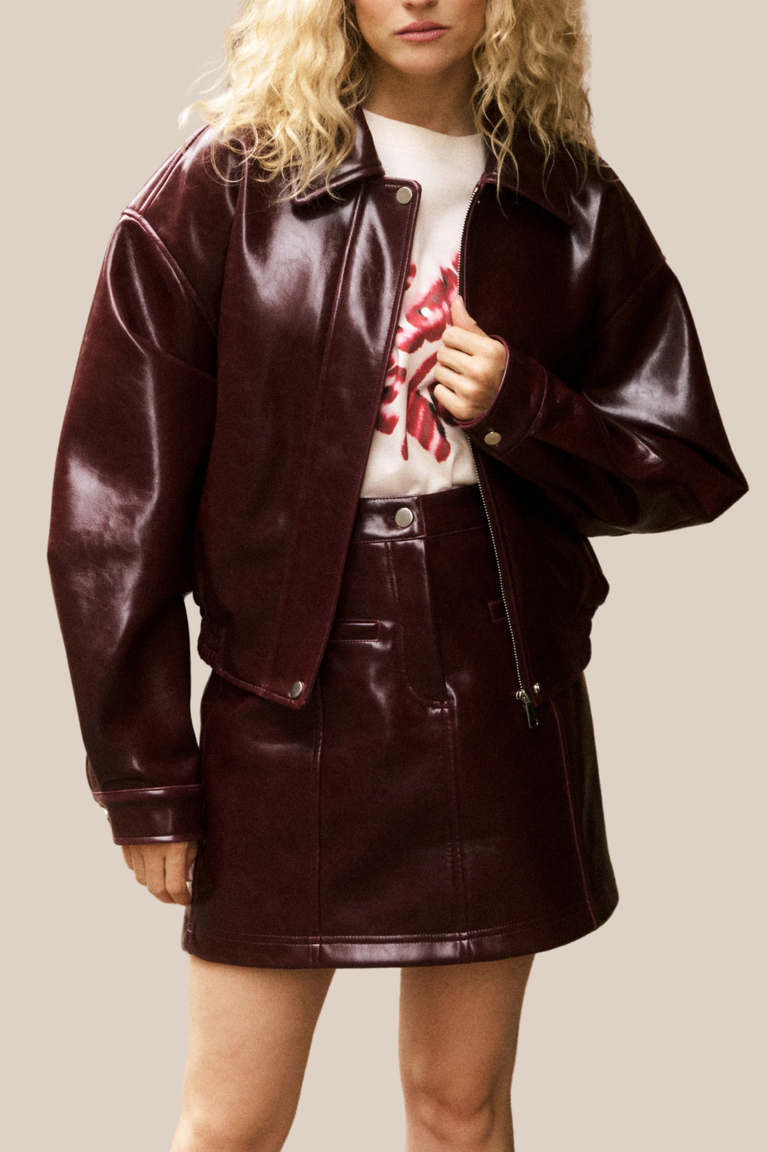 BEAUVOIR SKIRT - BORDEAUX