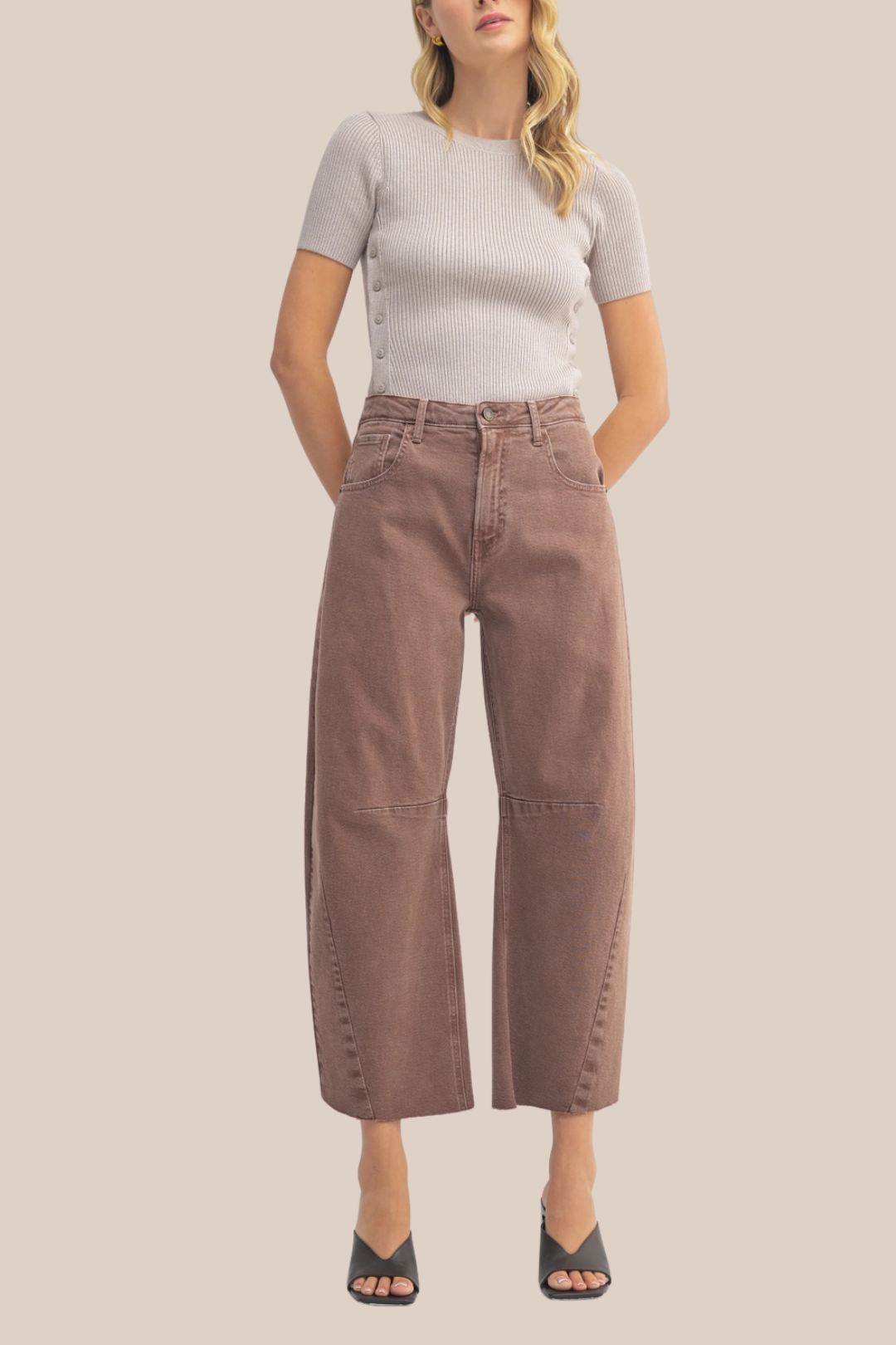 TWIST BARREL DENIM - ESPRESSO