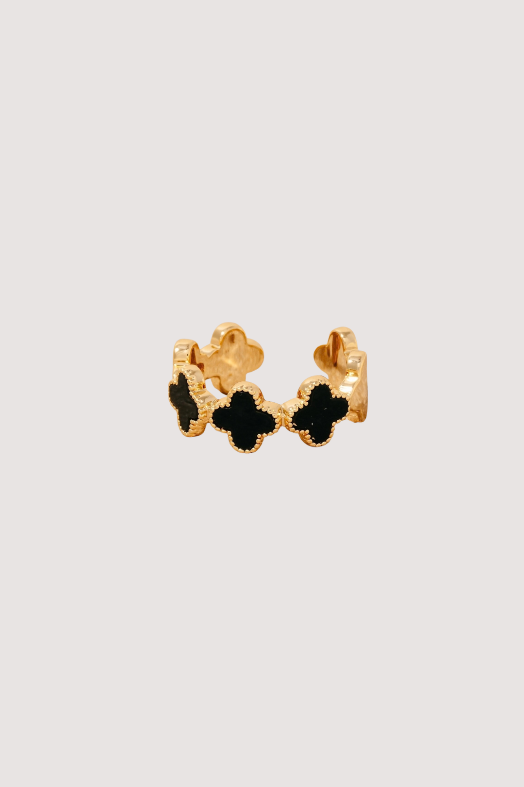 CLOVER RING - BLACK