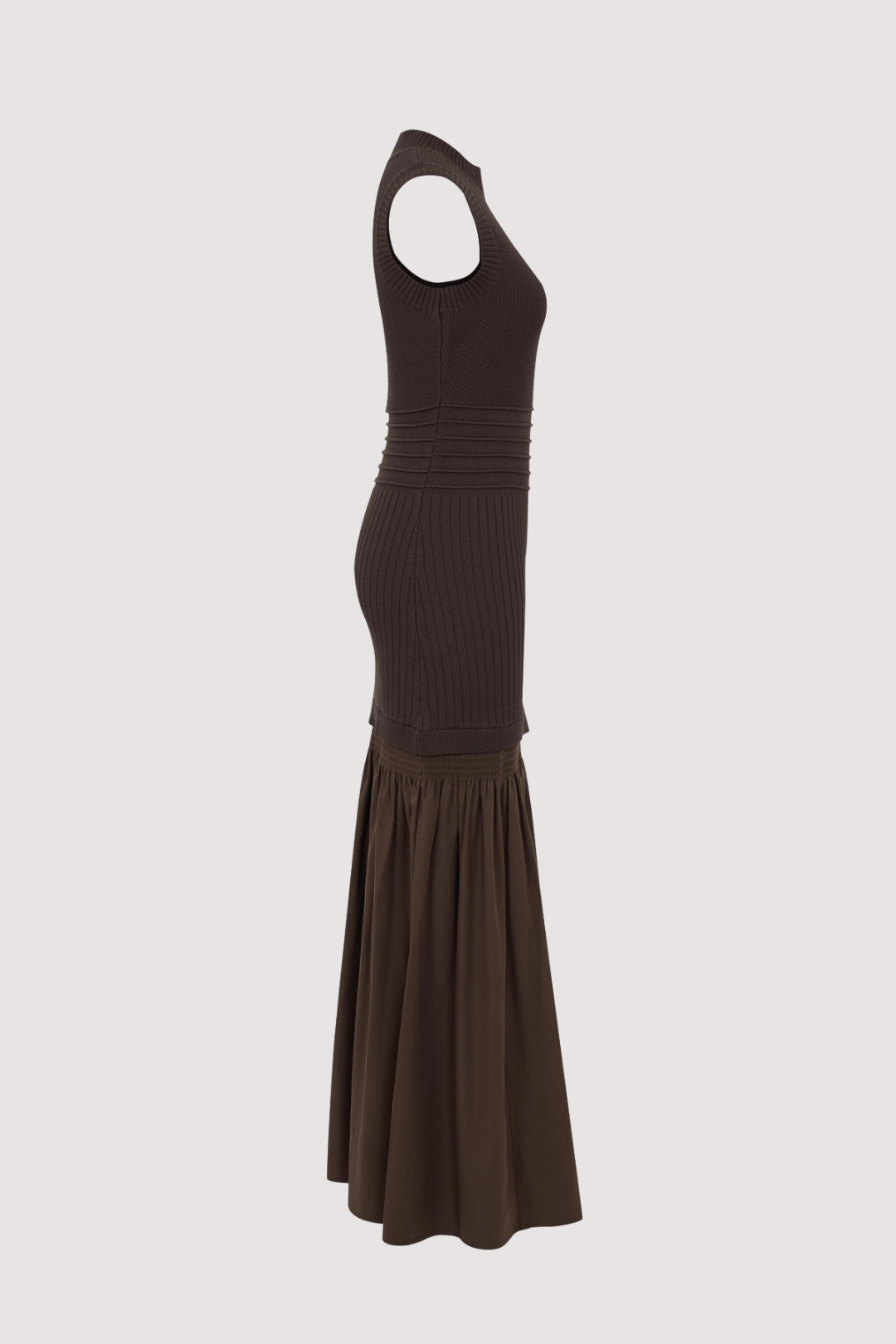 ISLA MIDI DRESS - BROWN