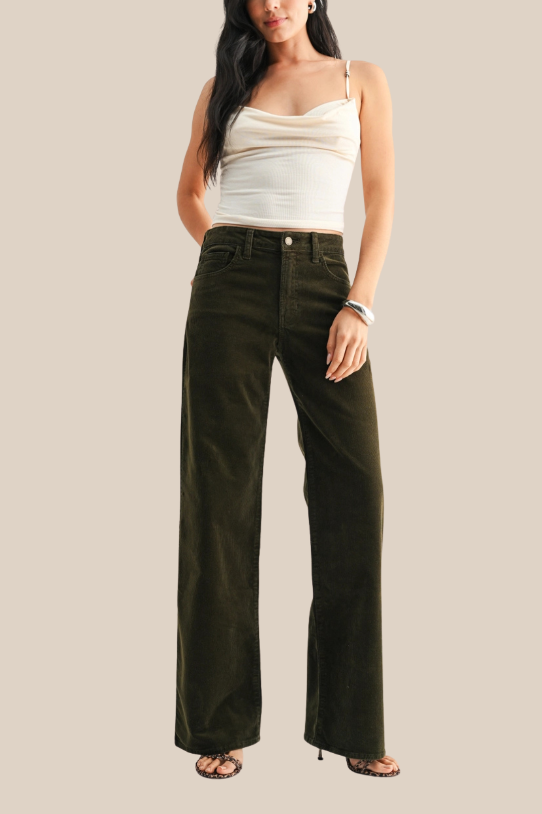 OLIVE CORDUROY DENIM