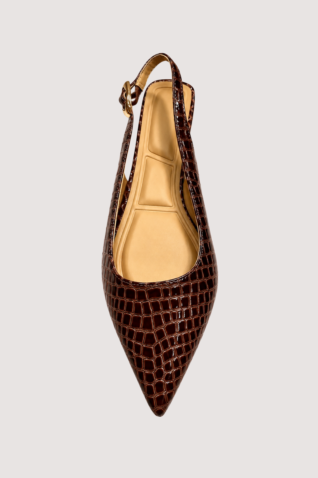 MADISON FLAT - BROWN CROC