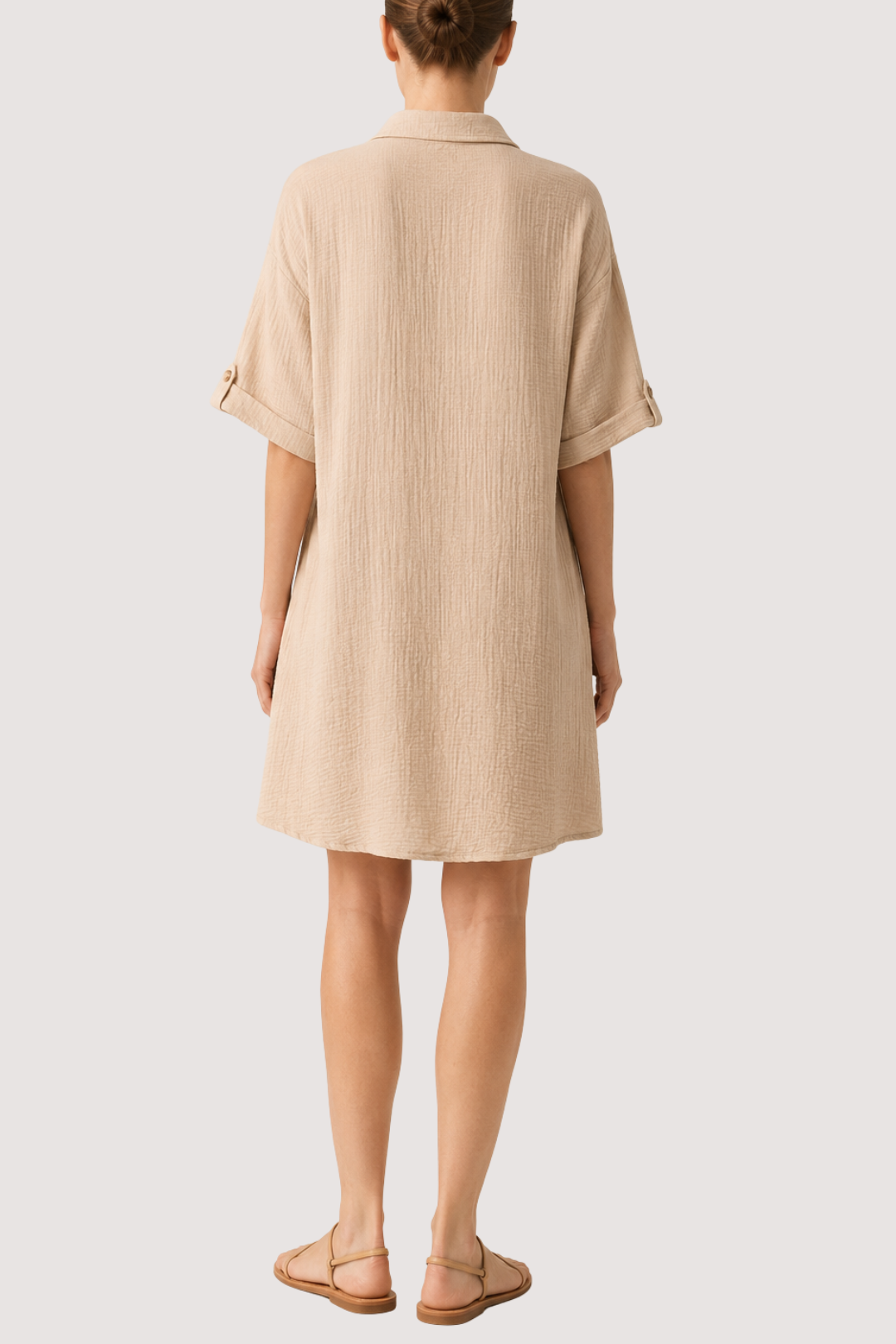 MAXINE SHIRT DRESS - NATURAL