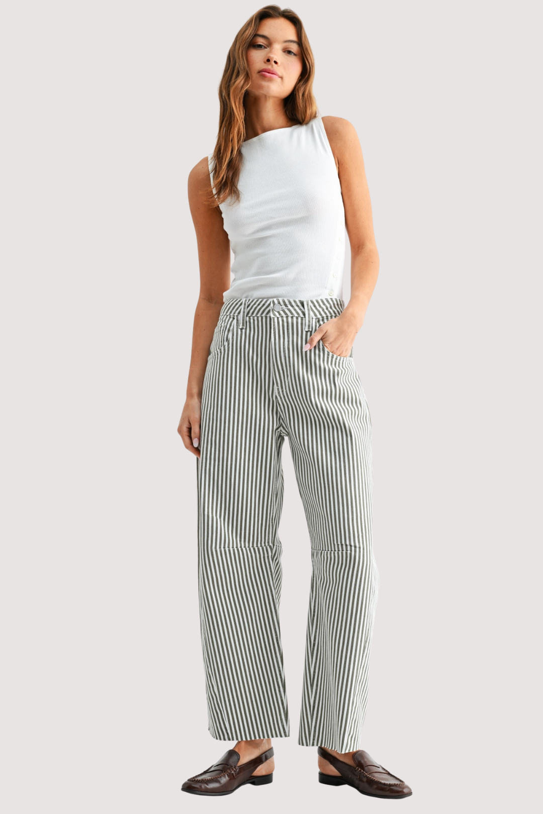 EZRA STRIPED DENIM