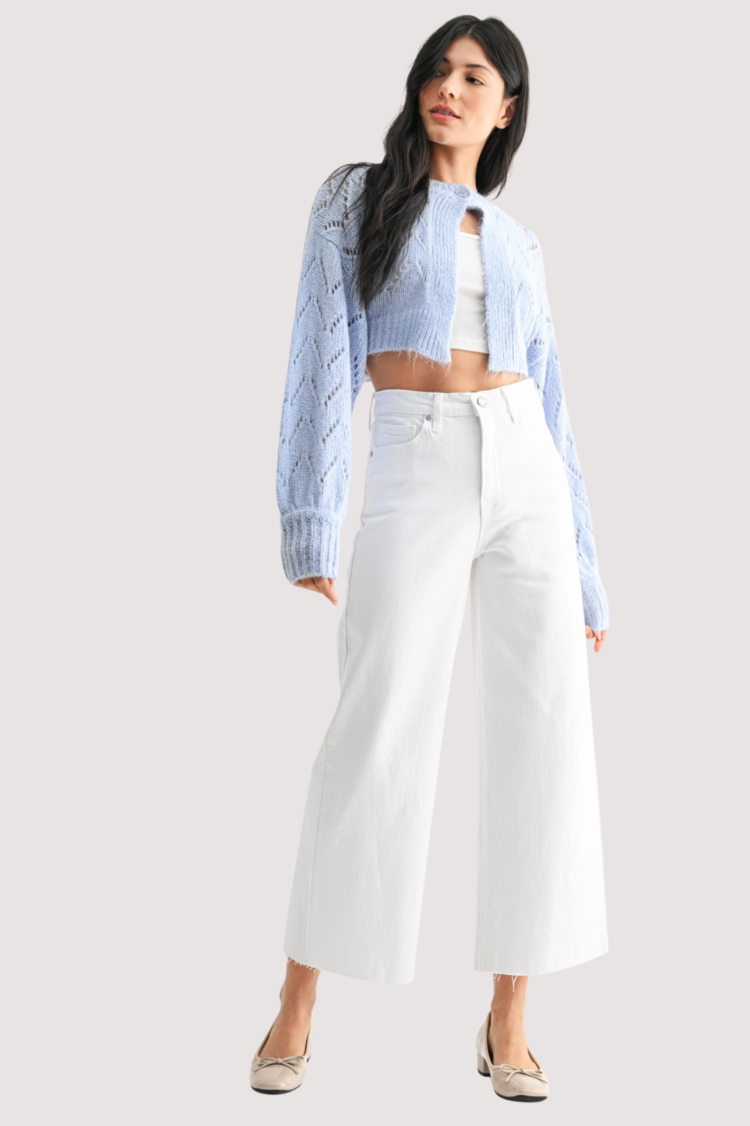 ALEX W/L DENIM - WHITE