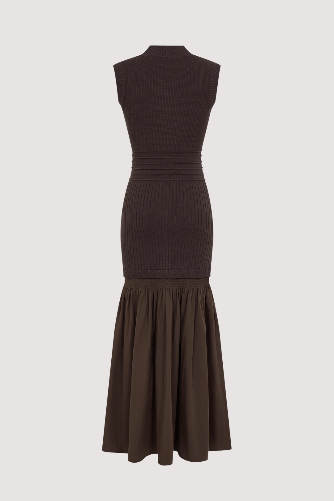 ISLA MIDI DRESS - BROWN