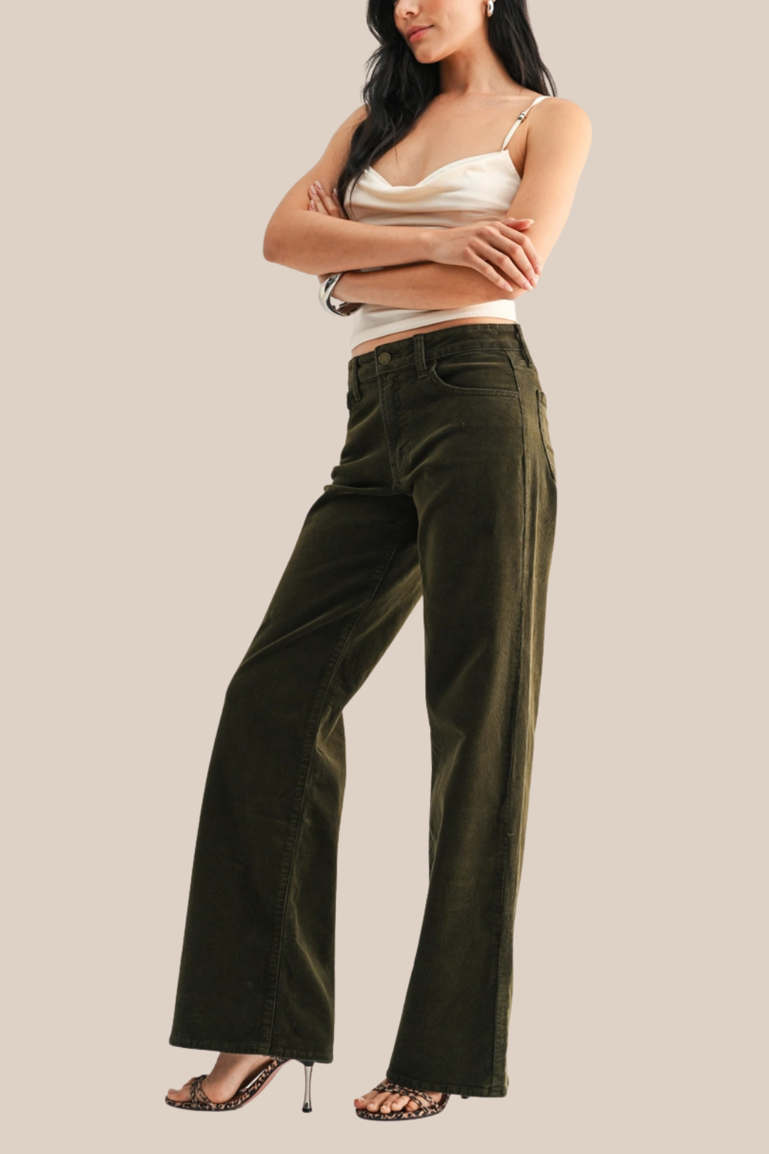 OLIVE CORDUROY DENIM