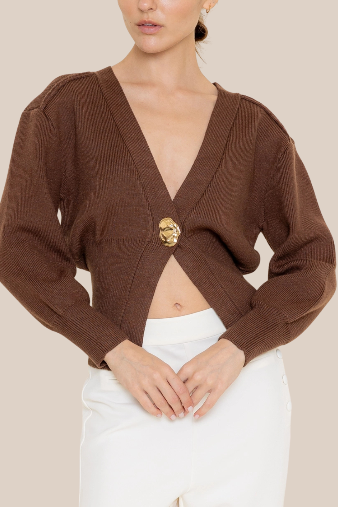 SUTTON CARDIGAN - BROWN