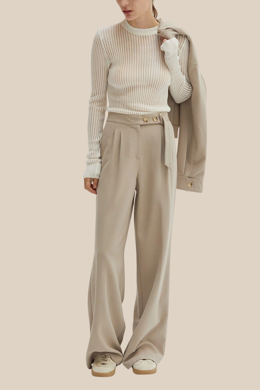 CASSIAN TROUSER - STONE