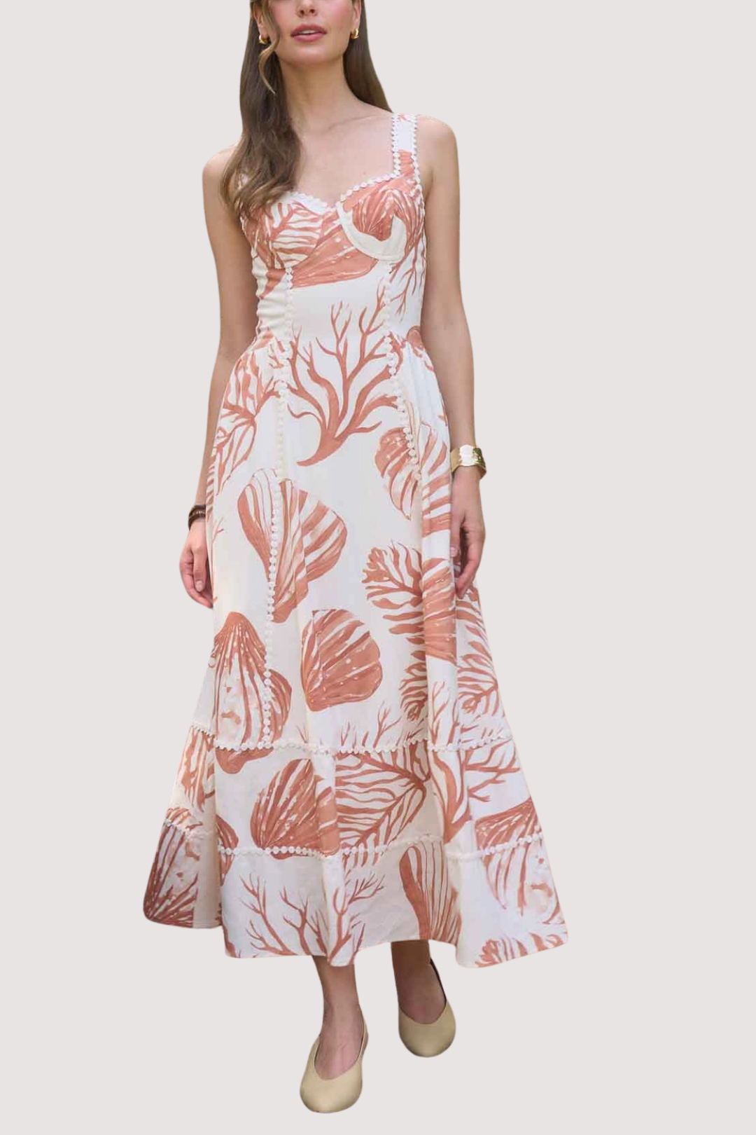 CORAL SEASIDE DRESS