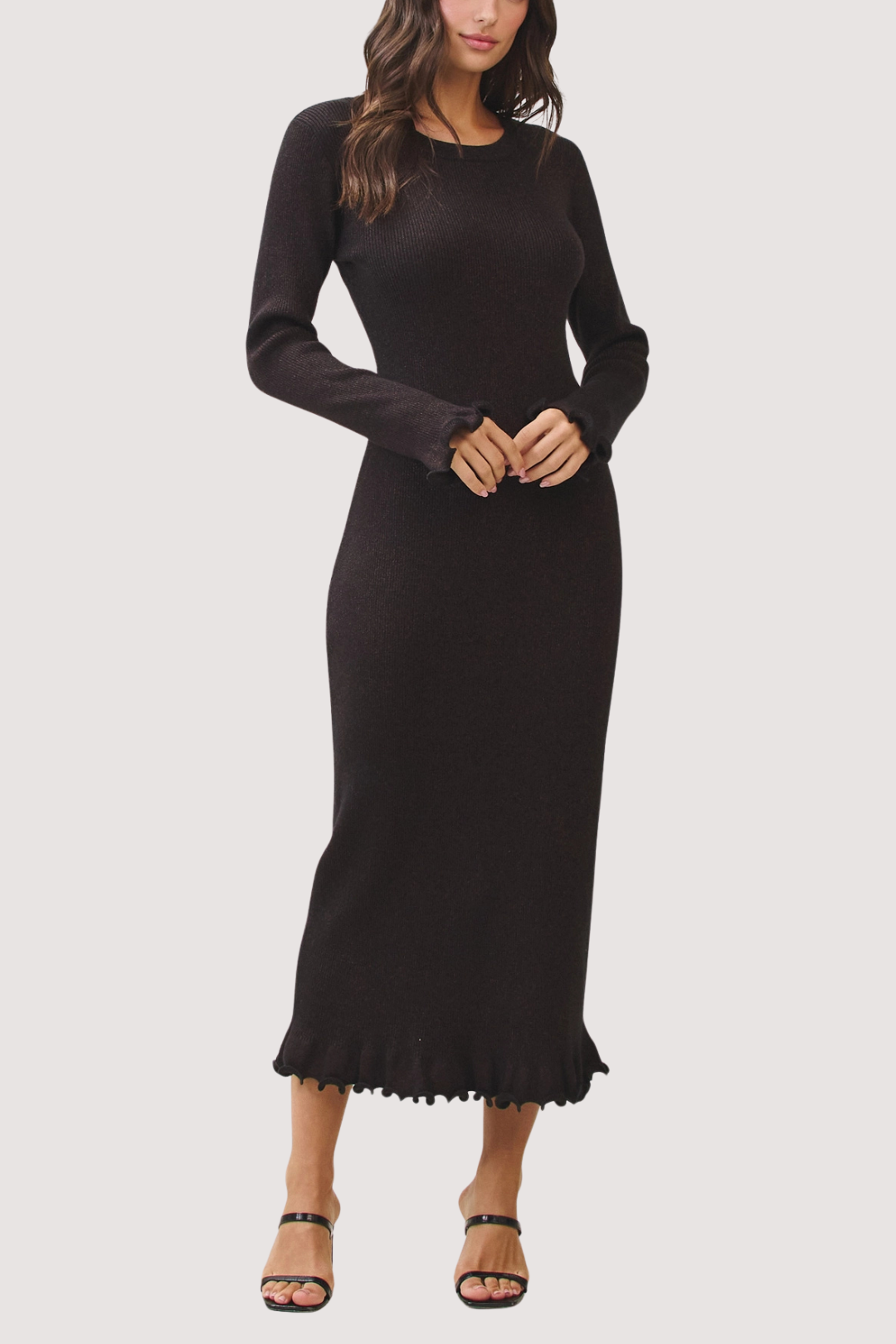 JOVIE METALLIC MIDI DRESS