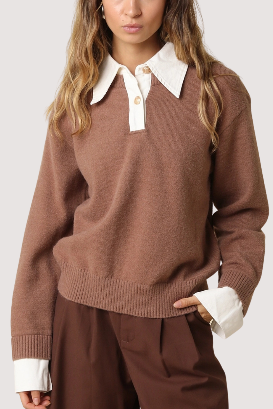ROWAN TOP - MOCHA
