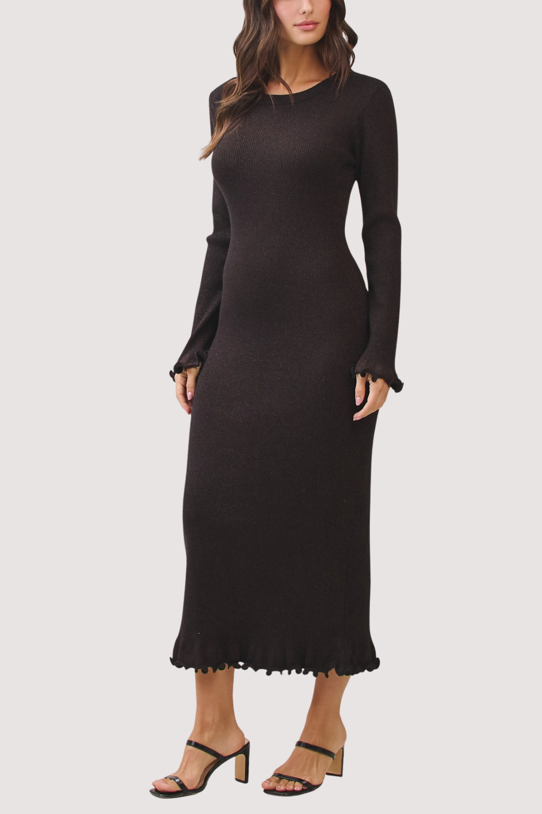JOVIE METALLIC MIDI DRESS