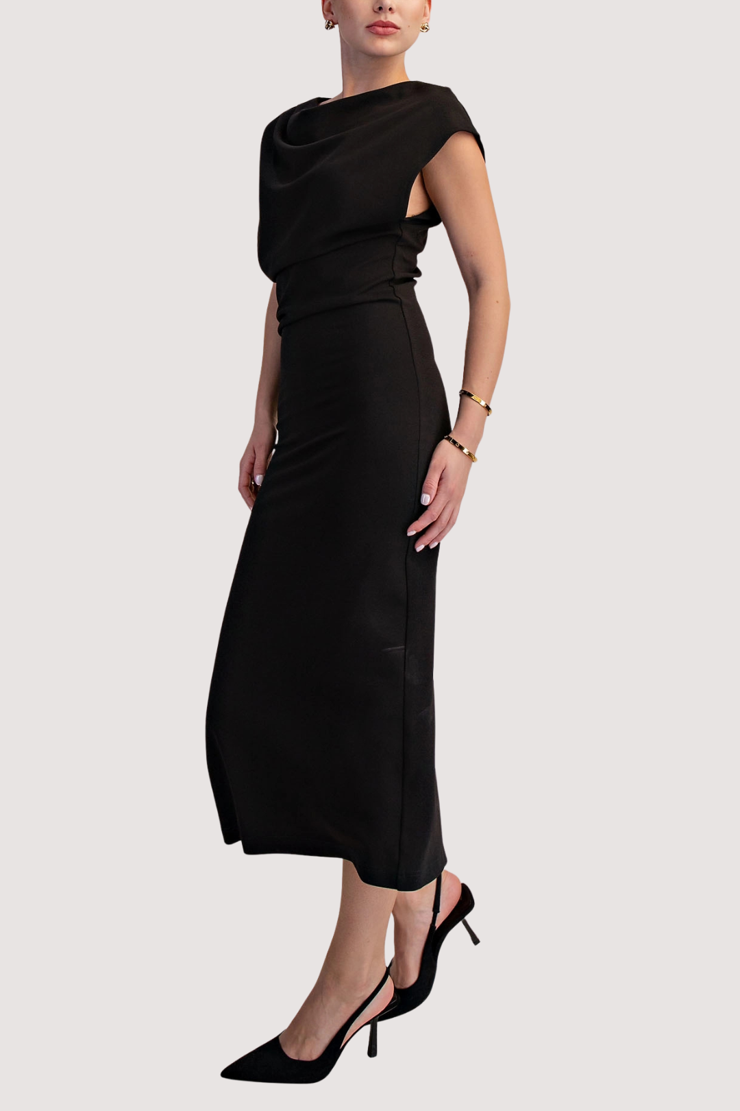 ALANA MIDI DRESS - BLACK
