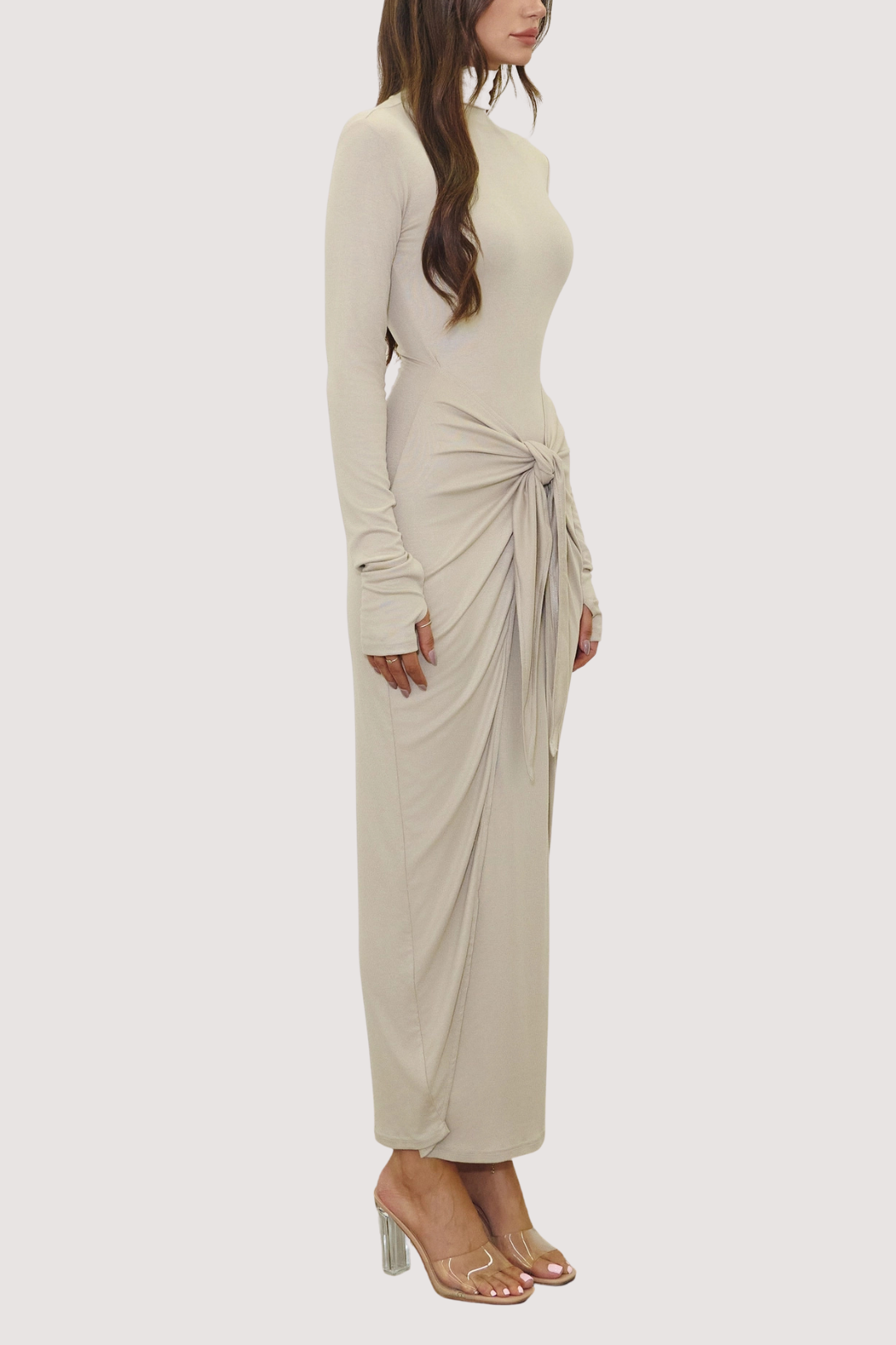 LOREN MAXI DRESS - TAUPE