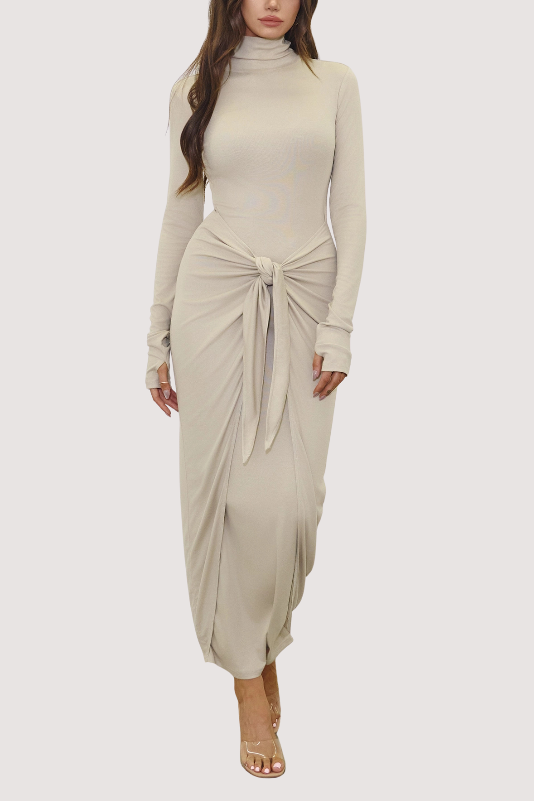 LOREN MAXI DRESS - TAUPE