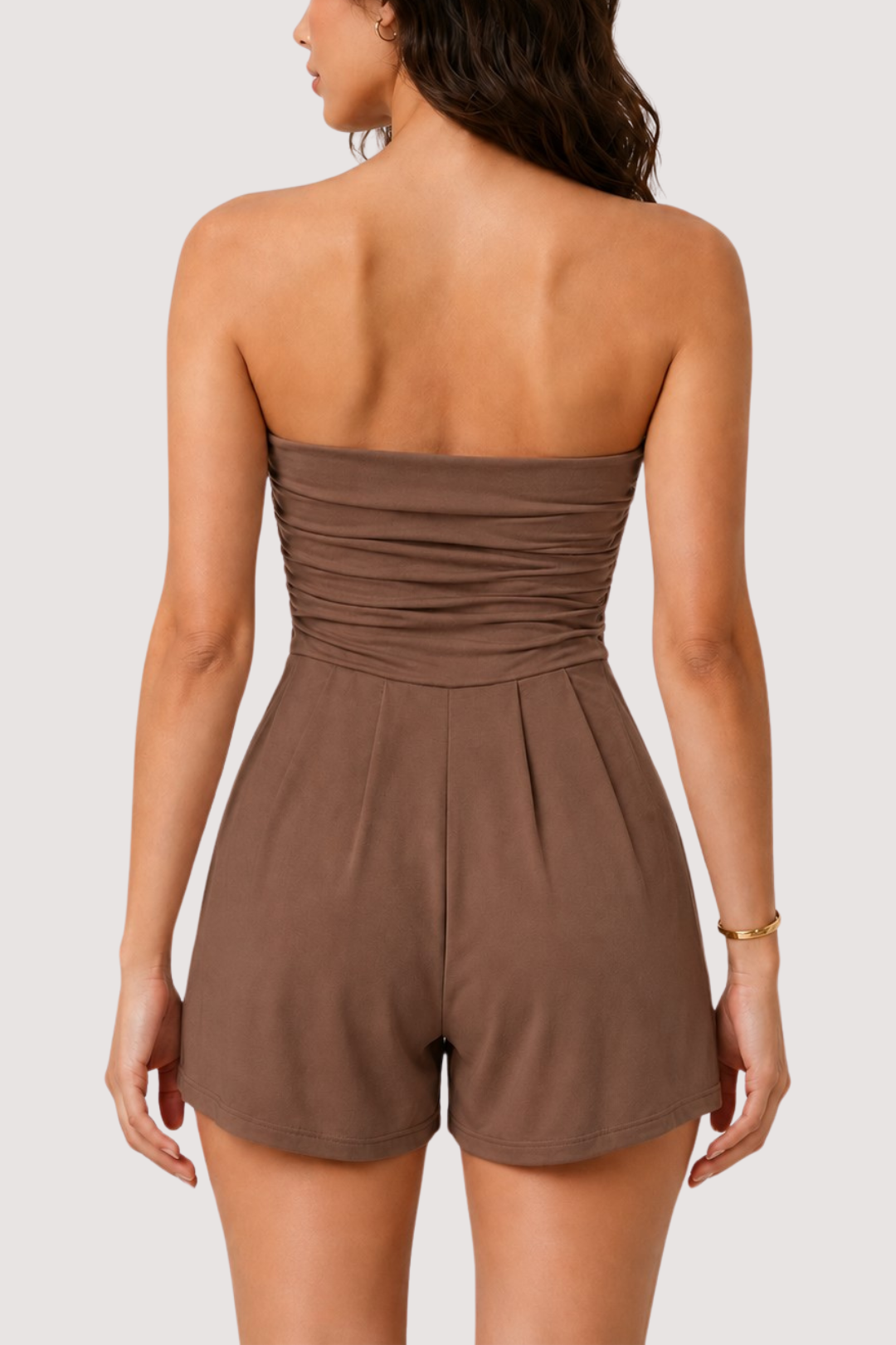 ASHTON ROMPER - BROWN