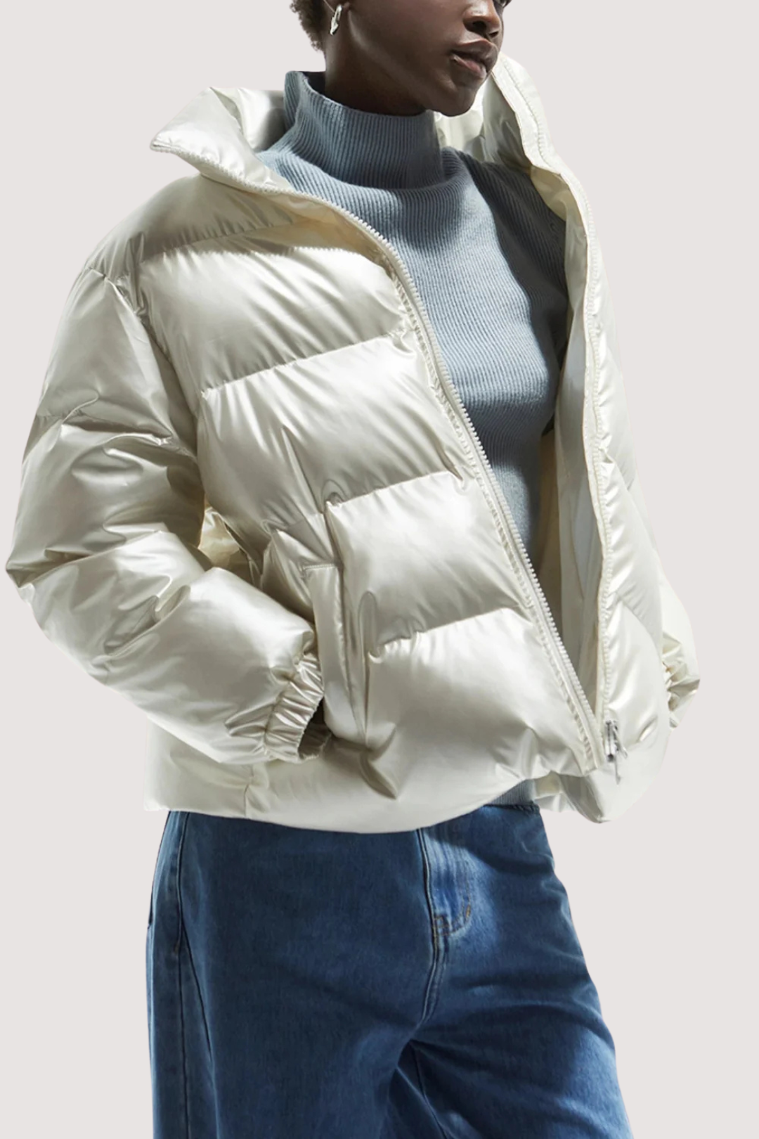 LENNOX PUFFER JACKET - PEARL