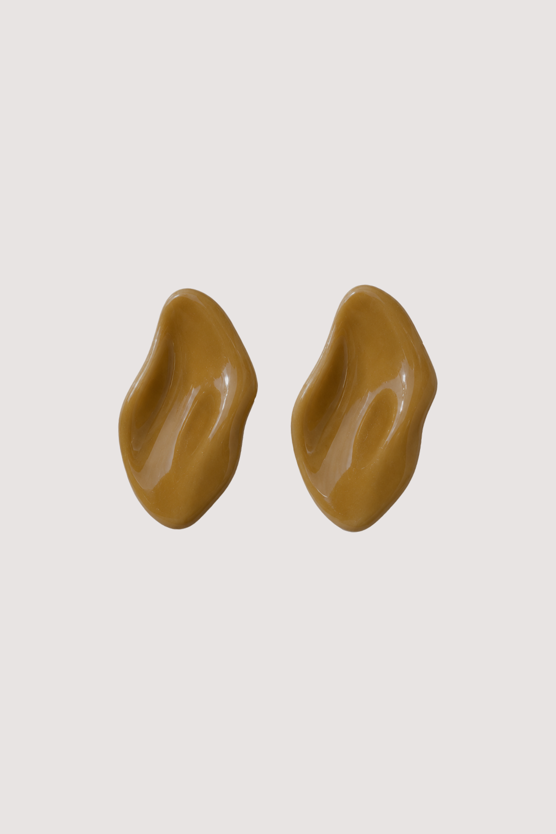 GLAZED EARRINGS - COFFEE
