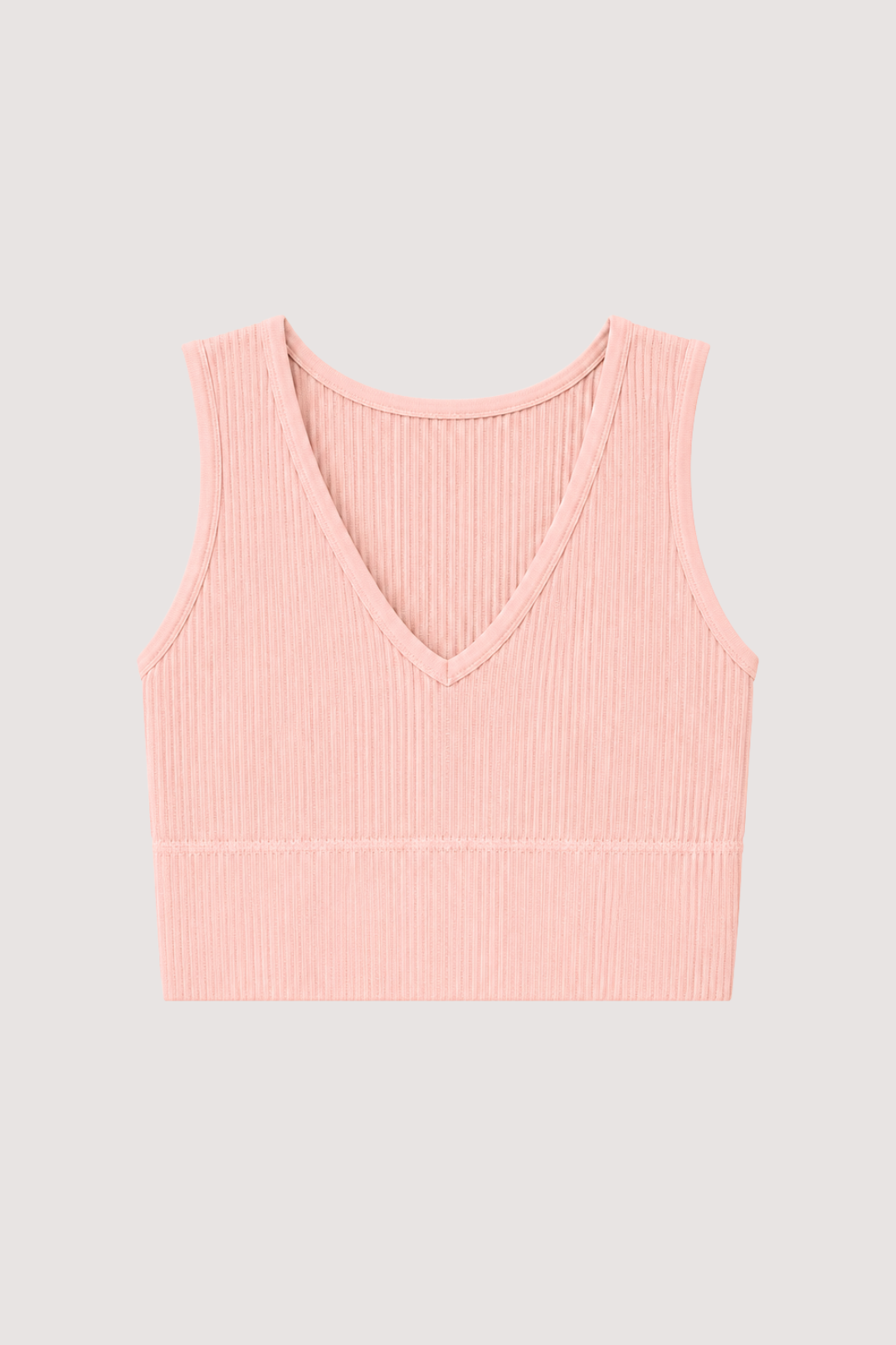 V-NECK TANK - LT. PEACH