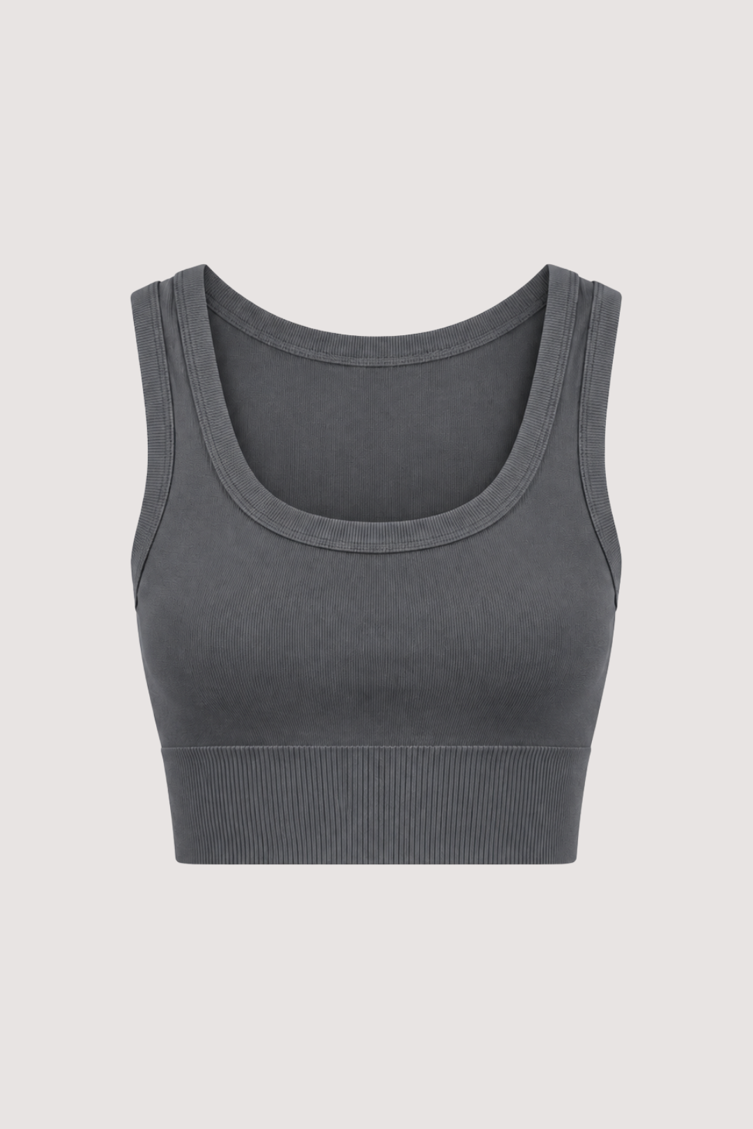 SCOOP NECK TANK - GREY