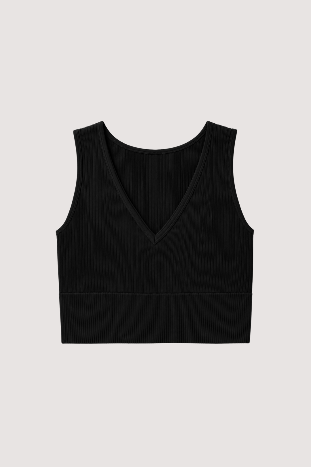 V-NECK TANK - BLACK