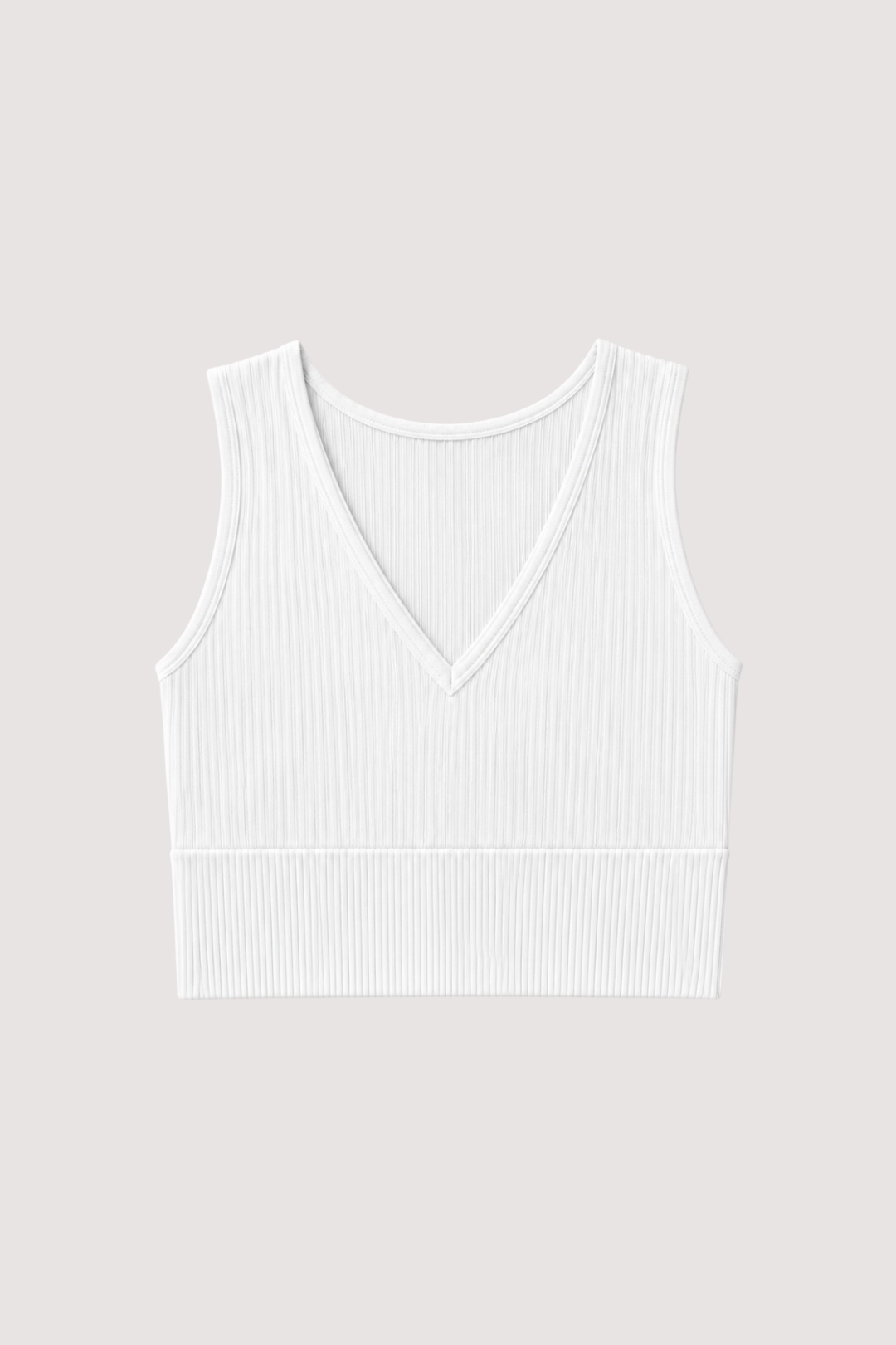 V-NECK TANK - WHITE