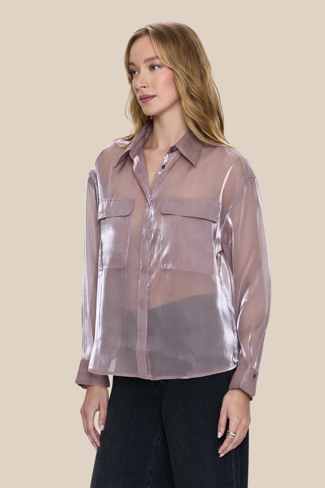 MIRANDA SHEER ORGANZA SHIRT